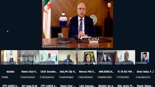 Discurso do Sr. Ahmed Attaf, Ministro de Estado, na Reunião Ministerial do Conselho de Paz e Segurança da União Africana