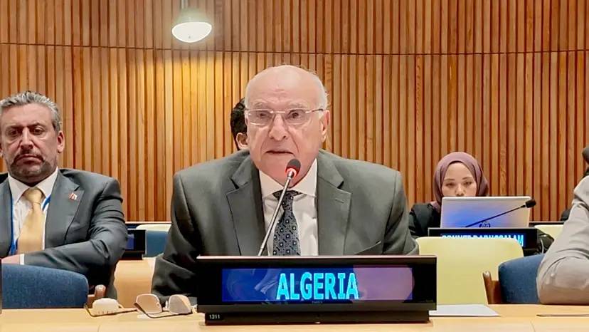 O Sr. Attaf participa no diálogo de alto nível por ocasião do quinto aniversário do lançamento da Iniciativa de Desenvolvimento Global